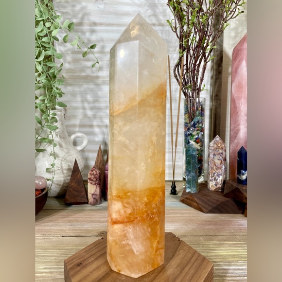 1598 Golden Healer Crystal Tower - Large 8-1/2 Inches Tall - Picture 9 of 11